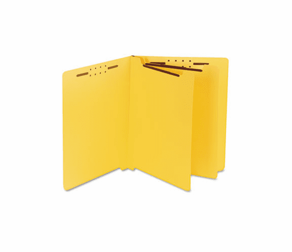 SJPS59726 Six-Section End Tab Classification Folders, Pressboard, Letter, Canary, 25/Box By S&J PAPER