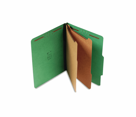 SJPS60401 Expanding Classification Folder, Letter, Six-Section, Emerald Green, 15/Box By S&J PAPER