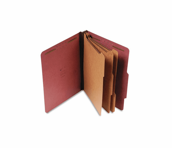 SJPS60850 Std 3" Expansion Classification Folder, Letter, Eight-Section, Red, 10/Box By S&J PAPER