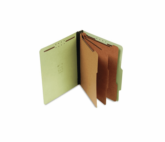SJPS60851 Std 3" Expansion Classification Folder, Letter, Eight-Section, Green, 10/Box By S&J PAPER