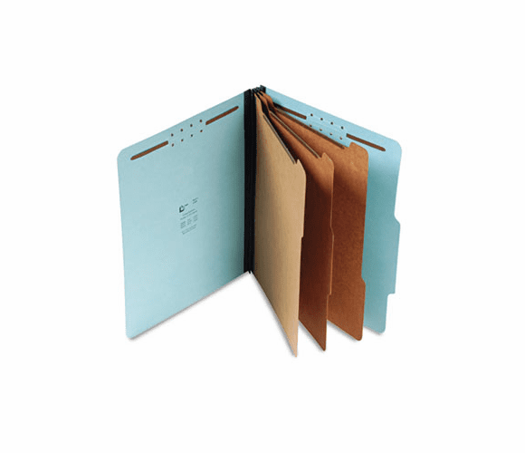SJPS60853 Std 3" Expansion Classification Folder, Letter, Eight-Section, Blue, 10/Box By S&J PAPER