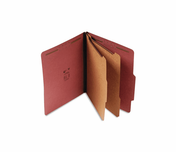 SJPS60900 Std 2-1/4" Expansion Classification Folder, Letter, Six-Section, Red, 15/Box By S&J PAPER