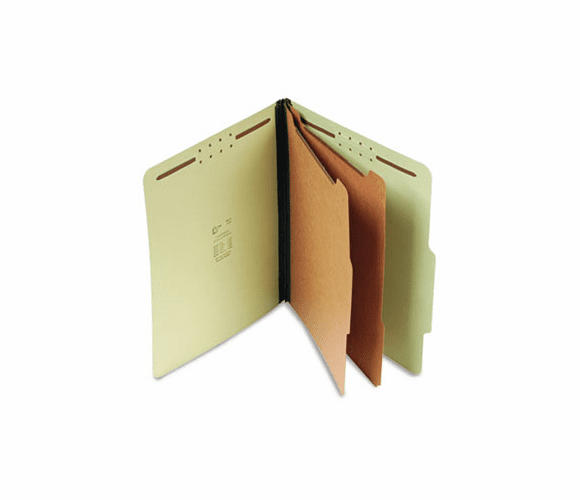 SJPS60901 2-1/4" Expansion Classification Folder, Letter, Six-Section, Green, 15/Box By S&J PAPER