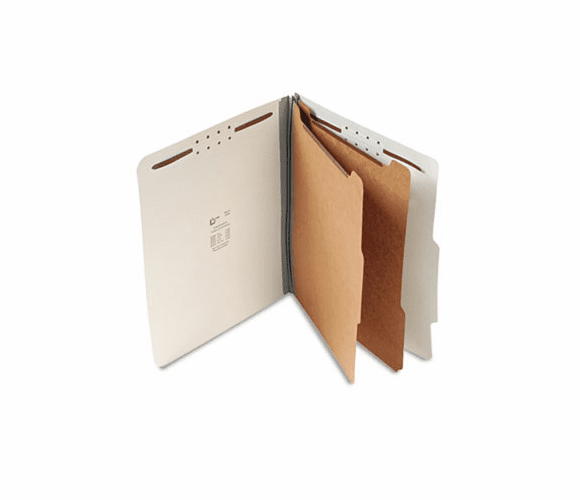 SJPS60902 2 1/4" Expansion Classification Folder, Letter, Six-Section, Gray, 15/Box By S&J PAPER