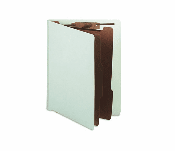 SJPS60934 Pressboard End Tab Classification Folder, Letter, Six-Section, Pale Green By S&J PAPER