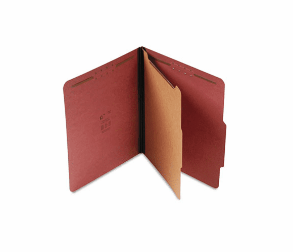 SJPS60950 1-1/2" Expansion Classification Folder, Letter, Four-Section, Red, 20/Box By S&J PAPER