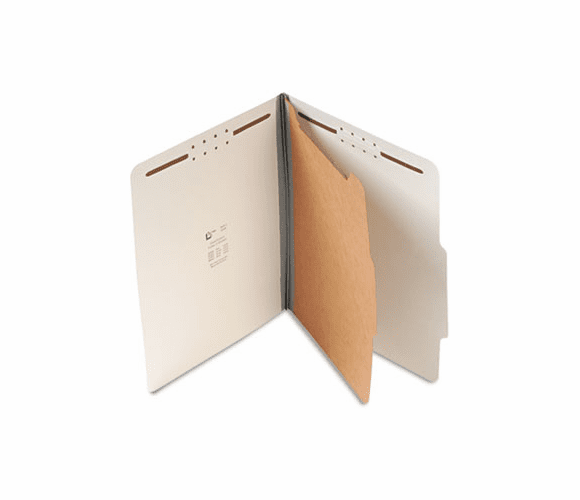 SJPS60952 Std 1 1/2" Expansion Classification Folder, Letter, Four-Section, Gray, 20/Box By S&J PAPER