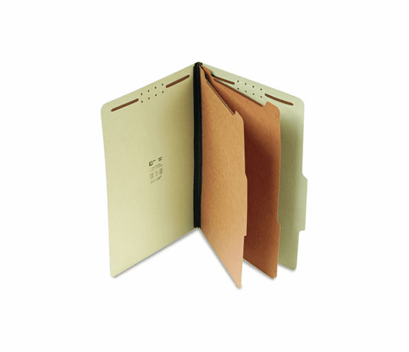 SJPS61901 2-1/4" Expansion Classification Folder, Legal, Six-Section, Green, 15/Box By S&J PAPER