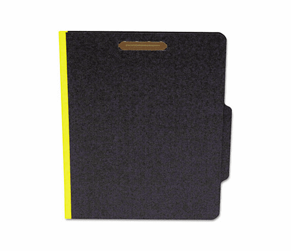 SJPS62622 Classifcation Folder, Two Dividers, Letter, Black/Yellow, 15/Box By S&J PAPER