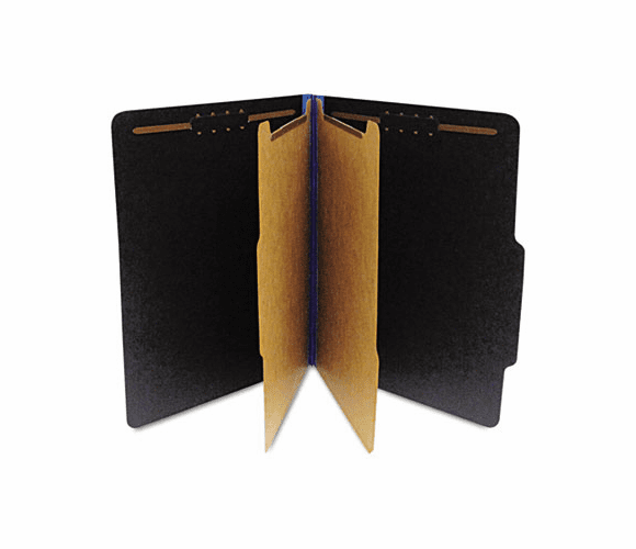 SJPS62624 Classifcation Folder, Two Dividers, Letter, Black/Blue, 15/Box By S&J PAPER