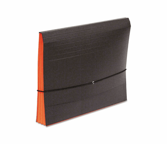 SJPS84683 Fusion Clutch Organizer, 1 3/4" Exp, Letter, Black/Orange, 10/BX By S&J PAPER
