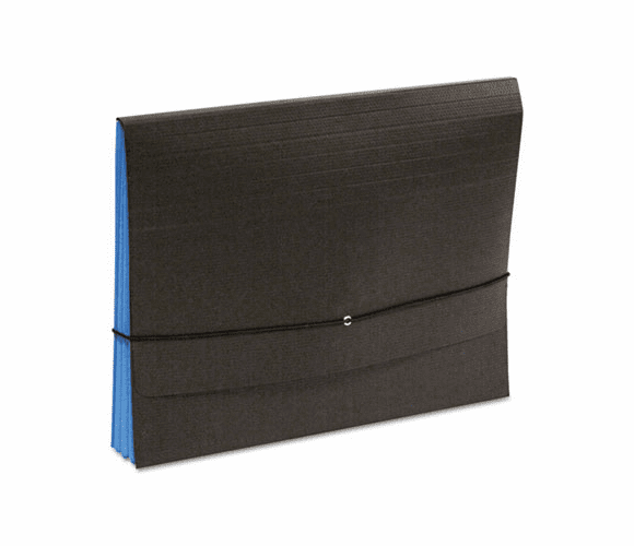SJPS84684 Fusion Clutch Organizer, 1 3/4" Exp, Letter, Black/Blue, 10/BX By S&J PAPER
