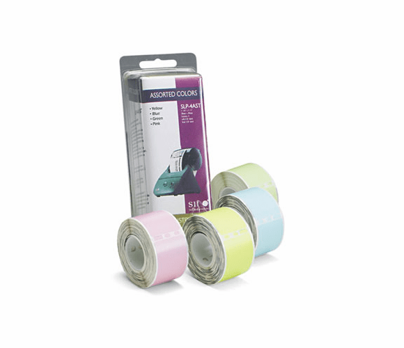 SKPSLP4AST Self-Adhesive Address Labels f/Label Printers, 1-1/8 x 3-1/2, Assorted, 520/Box By SEIKO INSTRUMENTS USA, INC.