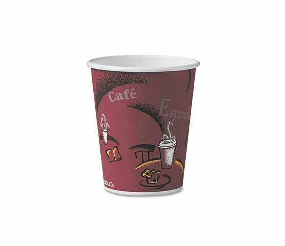 SLO370SIPK Bistro Design Hot Drink Cups, Paper, 10 oz., 50/Pack By SOLO CUPS