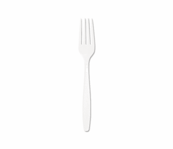 SLOGBX5FW Guildware Heavyweight Plastic Forks, White, 10 Boxes of 100 By SOLO CUPS