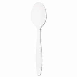 SLOGBX7TW Guildware Heavyweight Plastic Teaspoons, White, 10 Boxes of 100 By SOLO CUPS