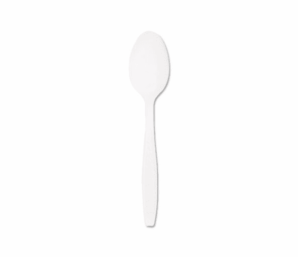SLOGBX7TW Guildware Heavyweight Plastic Teaspoons, White, 10 Boxes of 100 By SOLO CUPS