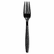 SLOGDR5FK Guildware Heavyweight Plastic Forks, Black, 1000/Carton By SOLO CUPS