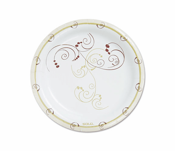 SLOHP9SJ8001PK Symphony Paper Dinnerware, Heavyweight Plate, 9", Tan, 125/Pack By SOLO CUPS