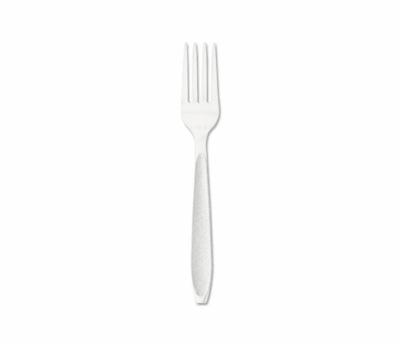 SLOHSWF0007 Impress Heavyweight Full-Length Polystyrene Cutlery, Fork, White, 1000 By SOLO CUPS
