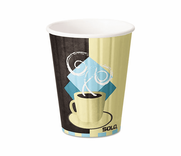 SLOIC12 Duo Shield Hot Insulated 12 oz Paper Cups, Beige, 600/Carton By SOLO CUPS