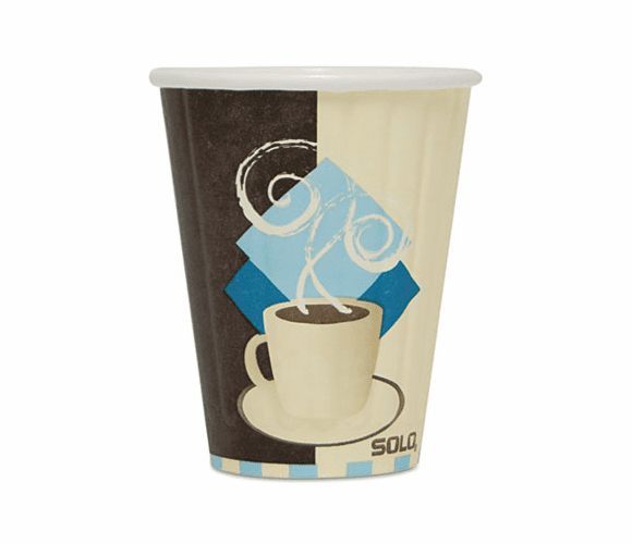 SLOIC8J7534CT Duo Shield Insulated Paper Hot Cups, Paper, 8 oz., Tuscan Design, 1000/Carton By SOLO CUPS