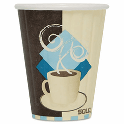 SLOIC8J7534CT Duo Shield Insulated Paper Hot Cups, Paper, 8 oz., Tuscan Design, 1000/Carton By SOLO CUPS