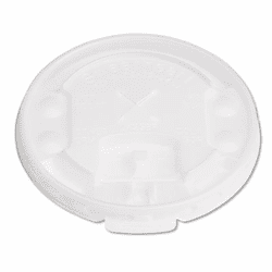 SLOLX2SBR Liftback & Lock Tab Cup Lids for Foam Cups, w/Straw Slot, Translucent, 2000/CT By SOLO CUPS