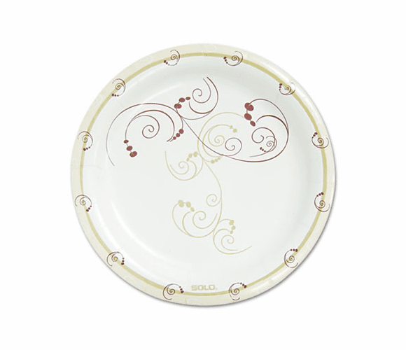 SLOMP9J8001PK Symphony Paper Dinnerware, Mediumweight Plate, 8.5" Round, Tan, 125/Pack By SOLO CUPS