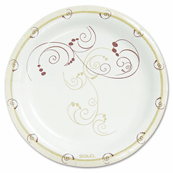 SLOMP9J8001PK Symphony Paper Dinnerware, Mediumweight Plate, 8.5" Round, Tan, 125/Pack By SOLO CUPS