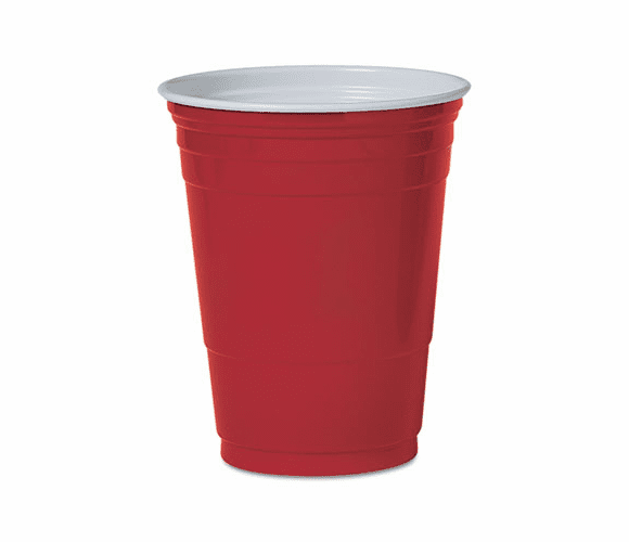 SLOP16RLR Plastic Party Cold Cups, 16 oz., Red, 50/Pack By SOLO CUPS