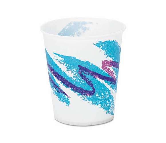 SLOR53J Jazz Waxed Paper Cold Cups, 5 oz, Tide Design, 3000/Carton By SOLO CUPS