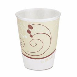 SLOWX9J8002 Symphony Design Trophy Foam Hot/Cold Drink Cups, Wrapped, 9 oz Beige, 900/Carton By SOLO CUPS