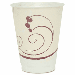 SLOX12J8002 Symphony Design Trophy Foam Hot/Cold Cups, 12 oz., Beige, 1000/Carton By SOLO CUPS