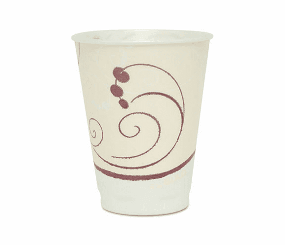 SLOX12J8002 Symphony Design Trophy Foam Hot/Cold Cups, 12 oz., Beige, 1000/Carton By SOLO CUPS