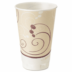 SLOX16J8002 Symphony Design Trophy Foam Hot/Cold Drink Cups, 16 oz., Beige, 750 Cups/Carton By SOLO CUPS