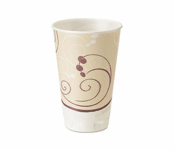 SLOX16J8002 Symphony Design Trophy Foam Hot/Cold Drink Cups, 16 oz., Beige, 750 Cups/Carton By SOLO CUPS