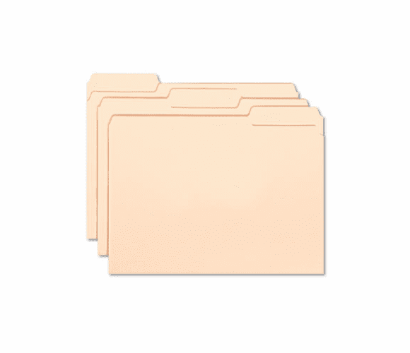 SMD10230 Interior File Folders, 1/3 Cut Top Tab, Letter, Manila, 100/Box By SMEAD MANUFACTURING CO.