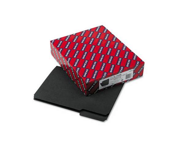 SMD10243 Interior File Folders, 1/3 Cut Top Tab, Letter, Black, 100/Box By SMEAD MANUFACTURING CO.