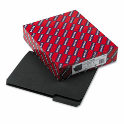 SMD10243 Interior File Folders, 1/3 Cut Top Tab, Letter, Black, 100/Box By SMEAD MANUFACTURING CO.