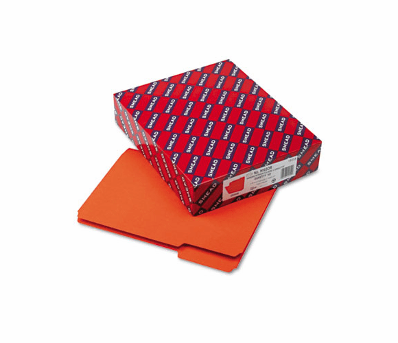 SMD10259 Interior File Folders, 1/3 Cut Top Tab, Letter, Orange, 100/Box By SMEAD MANUFACTURING CO.