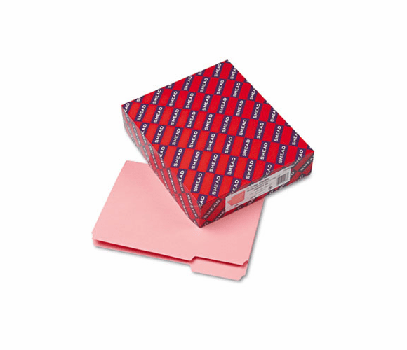 SMD10263 Interior File Folders, 1/3 Cut Top Tab, Letter, Pink, 100/Box By SMEAD MANUFACTURING CO.