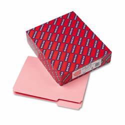SMD10263 Interior File Folders, 1/3 Cut Top Tab, Letter, Pink, 100/Box By SMEAD MANUFACTURING CO.