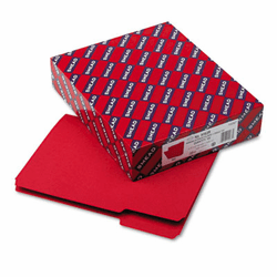 SMD10267 Interior File Folders, 1/3 Cut Top Tab, Letter, Red, 100/Box By SMEAD MANUFACTURING CO.