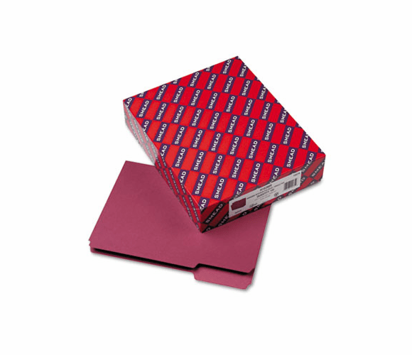 SMD10275 Interior File Folders, 1/3 Cut Top Tab, Letter, Maroon, 100/Box By SMEAD MANUFACTURING CO.