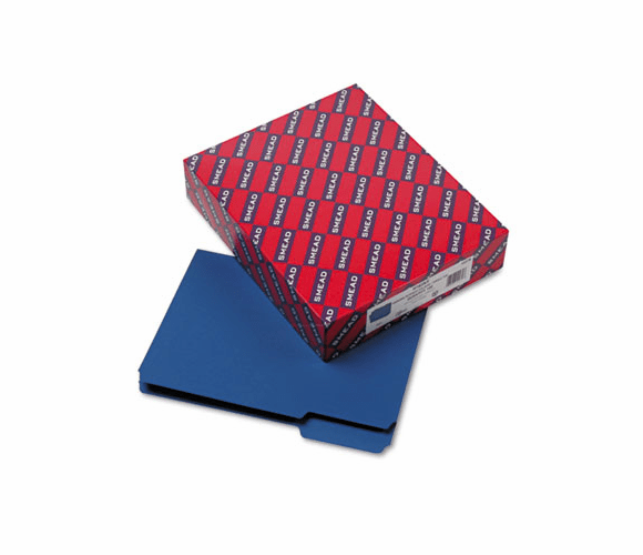 SMD10279 Interior File Folders, 1/3 Cut Top Tab, Letter, Navy, 100/Box By SMEAD MANUFACTURING CO.