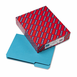 SMD10291 Interior File Folders, 1/3 Cut Top Tab, Letter, Teal 100/Box By SMEAD MANUFACTURING CO.