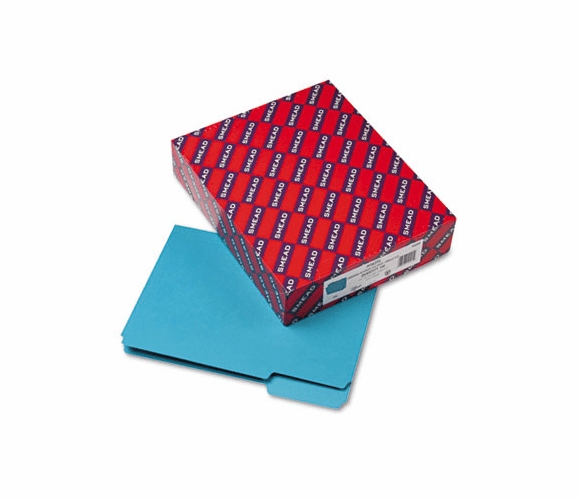 SMD10291 Interior File Folders, 1/3 Cut Top Tab, Letter, Teal 100/Box By SMEAD MANUFACTURING CO.