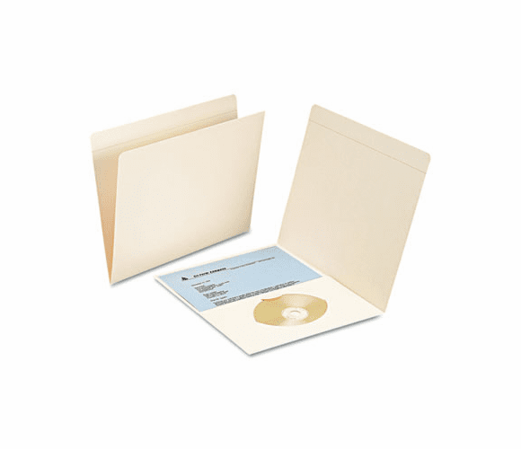 SMD10315 File Folders with Media Pocket, Straight Top Tab, Letter, Manila, 50/Box By SMEAD MANUFACTURING CO.