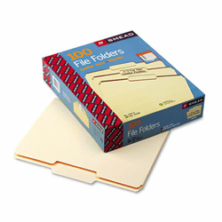 SMD10332 File Folders, 1/3 Cut Second Position, One-Ply Top Tab, Letter, Manila, 100/Box By SMEAD MANUFACTURING CO.